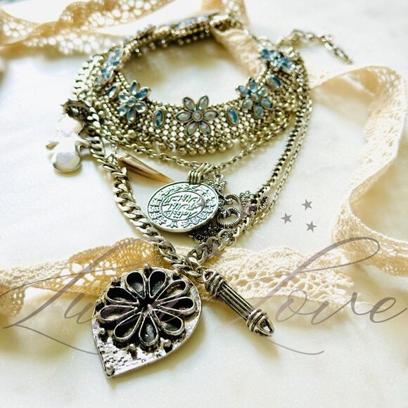 FREE PEOPLE x ARIANA OST Walsh Choker Necklace In Silver NWT - Picture 5 of 6